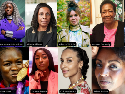 Simone Biles, Dr. Anne-Marie Imafidon, Gisela Abbam, Alberta Whittle, Yvonne Connelly, Whitney Houston, Toyin Ojih Odutola, Nicola Adams, Yvonne Bajela, Chioma Nnadi, Adjoa Andoh, Lavinya Stennett